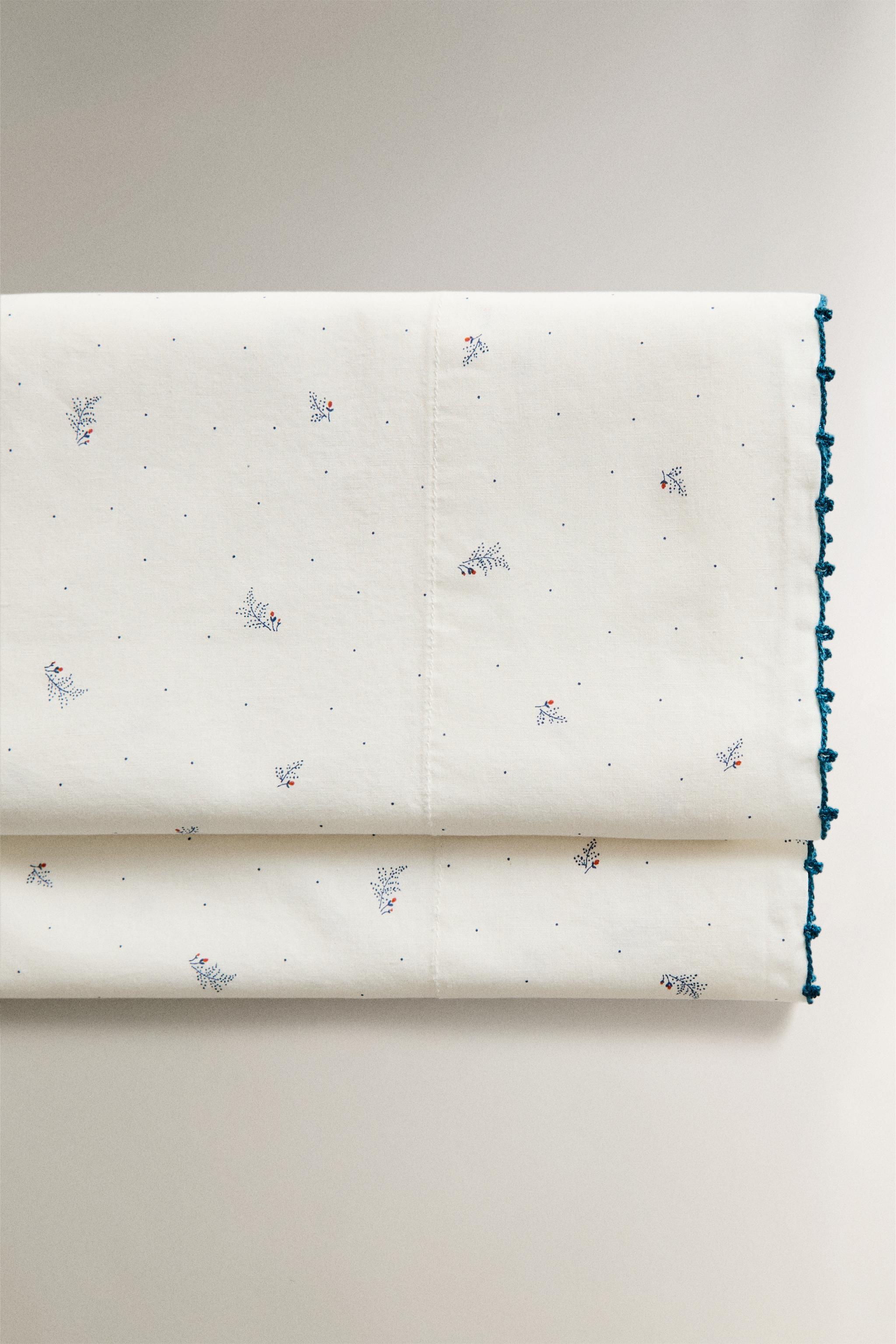 LEAF AND DOT MINICRIB SHEET SET